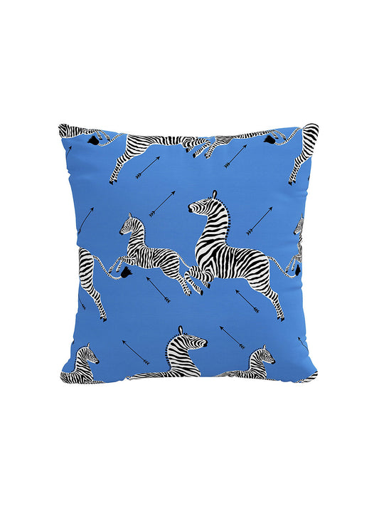 Scalamandre Zebras 20 X 20 - Azure Decorative Pillow
