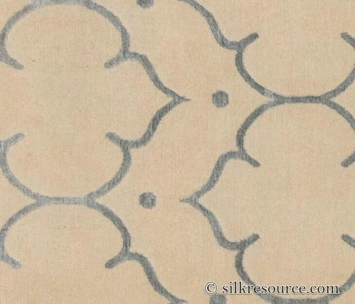 Stark Fort Valley Antique White 3x5' Hand-knotted Wool Rug Blue Antique White Modern Medallion MSRP USD 741