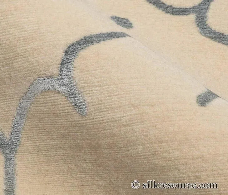 Stark Fort Valley Antique White 3x5' Hand-knotted Wool Rug Blue Antique White Modern Medallion MSRP USD 741