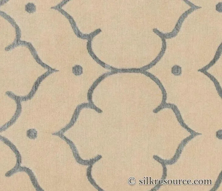 Stark Fort Valley Antique White 3x5' Hand-knotted Wool Rug Blue Antique White Modern Medallion MSRP USD 741