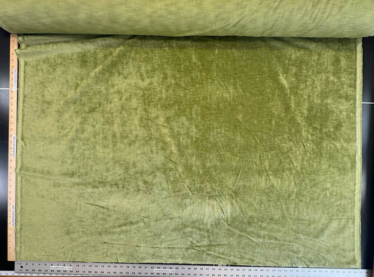 Scalamandre Como Linen II Celadon Green Velvet Solid Cotton - By The Yard - MSRP USD340/y