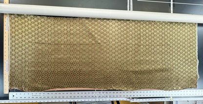 0.5yard Scalamandre Old World Weavers Manet Eucalyptus Green Red Velvet Viscose Small Scales Geometric MSRP USD570/y