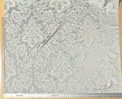 Fabricut Bellucci Porcelain Renaissance Blue White Cream Silk Lampas- By The Yard - MSRP USD339/y
