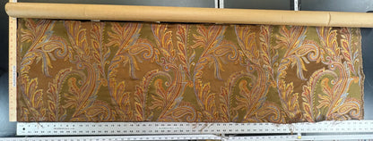 0.47yard Scalamandre Salparino Moss Parrot Paisley 100% Silk Lampas -Green Gold Blue Red -MSRP USD456/y