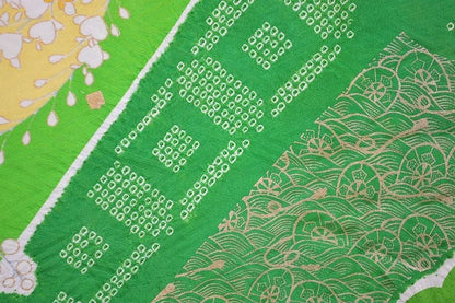 High Quality Vintage Silk Wedding Furisode:Chrysanthemum/Tree Peony@G36a