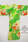 High Quality Vintage Silk Wedding Furisode:Chrysanthemum/Tree Peony@G36a