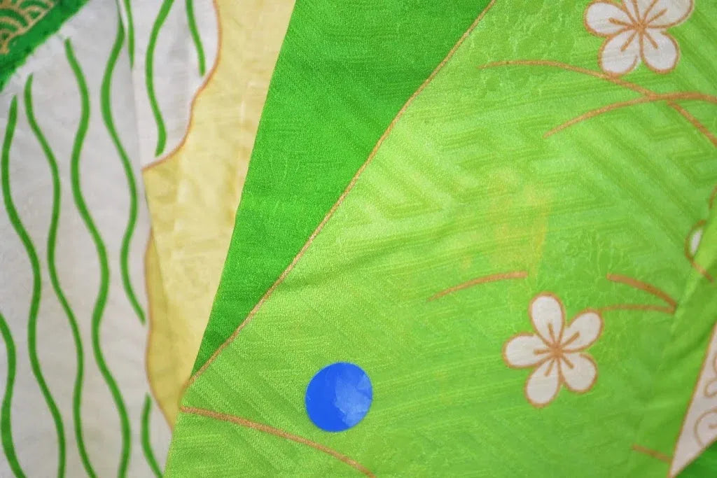 High Quality Vintage Silk Wedding Furisode:Chrysanthemum/Tree Peony@G36a