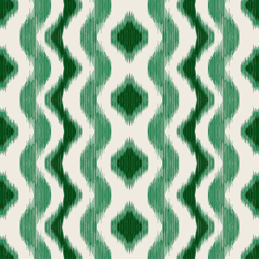 Special Order Kravet Gaston Y Daniela Cala Ferrera Verde Green Linen White Ikat Southwestern Stripe MSRP USD284/y