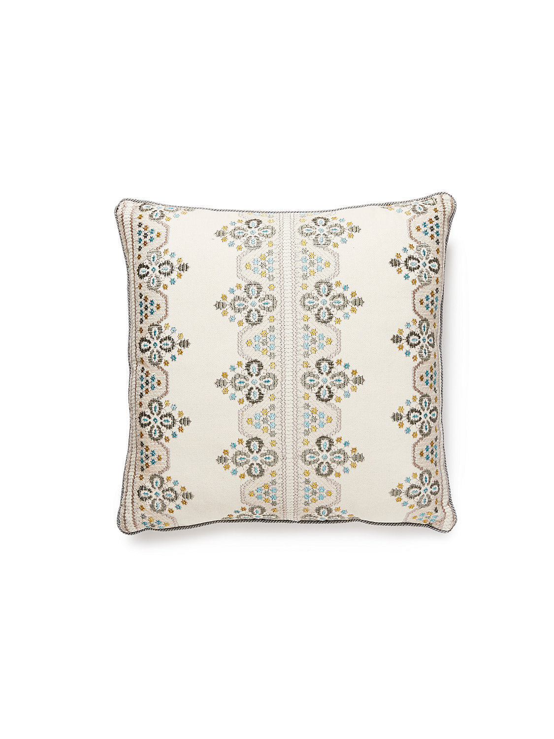 Grey Watkins Imogen Embroidery 18 X 18 - Earl Grey Decorative Pillow
