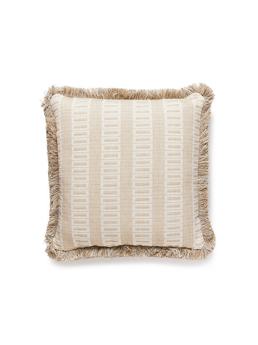 Grey Watkins Lark Stripe 18 X 18 - Sand Dollar Decorative Pillow