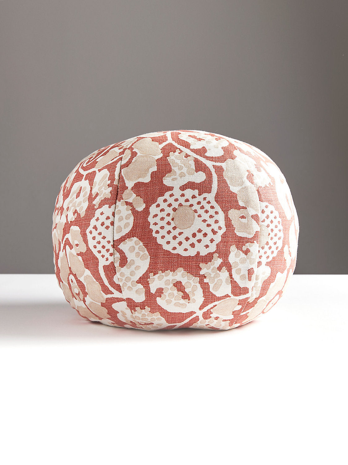 Grey Watkins Maiden Floral 12 DIA - Terracotta Decorative Pillow