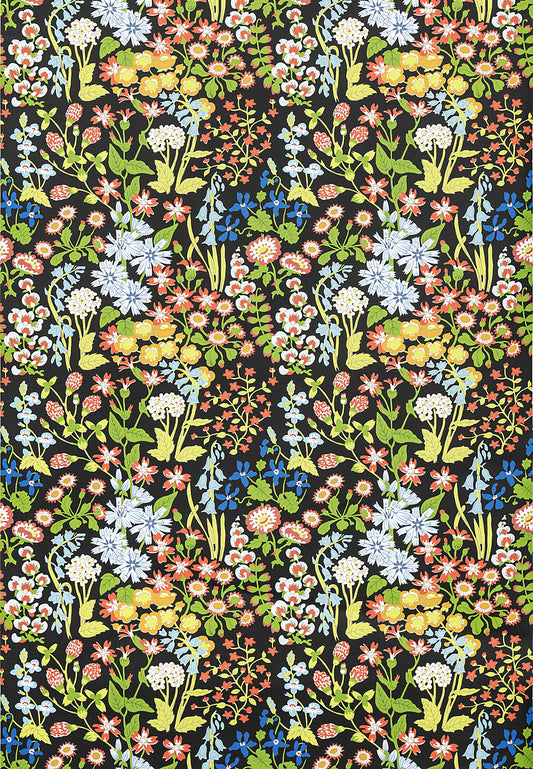 Grey Watkins Nymph Floral Black Multi Wallcovering