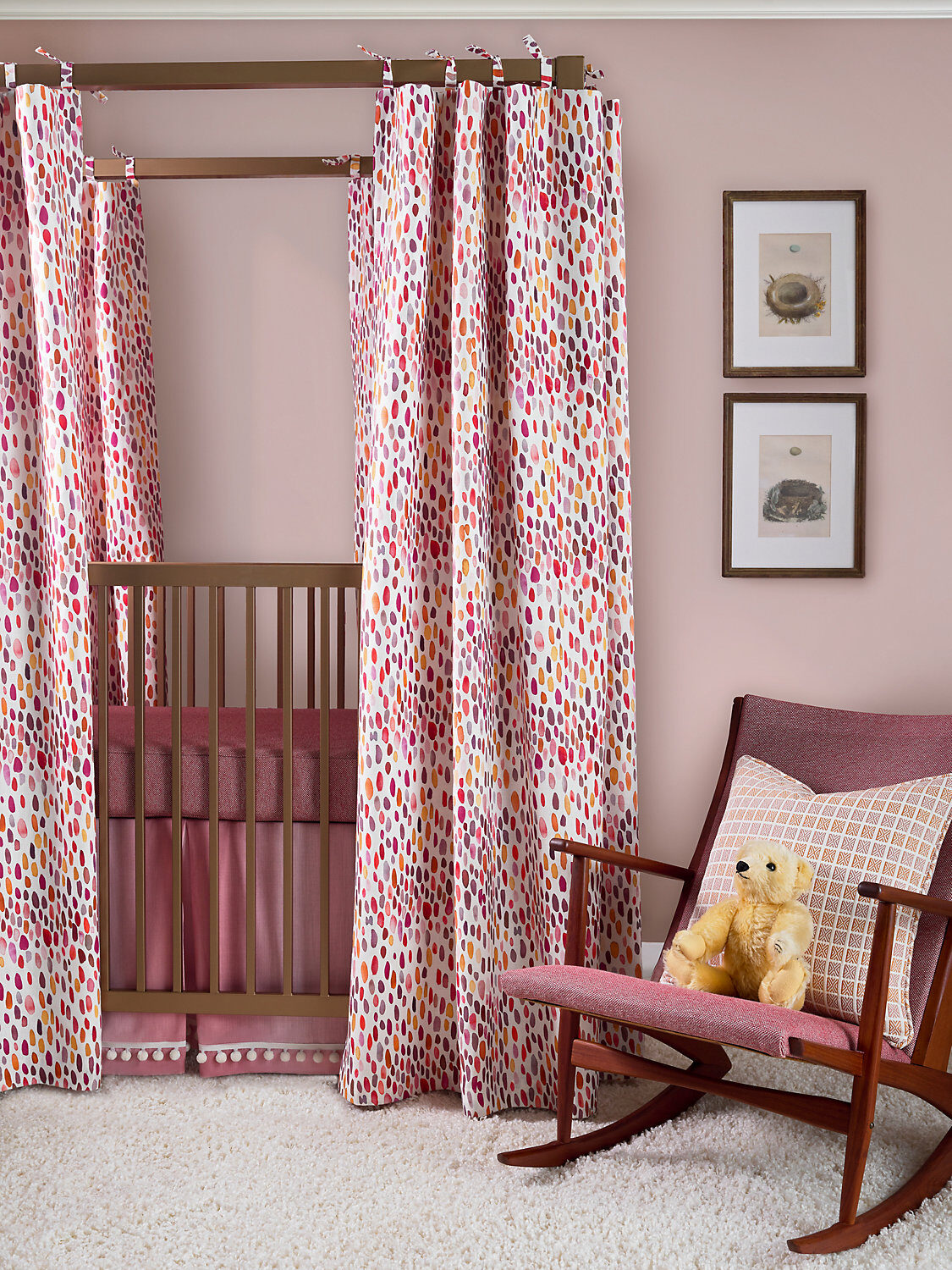 Special Order Scalamandre Grey Watkins Plein Air Ombre Sunset Stripe Pink Cotton MSRP USD268/y