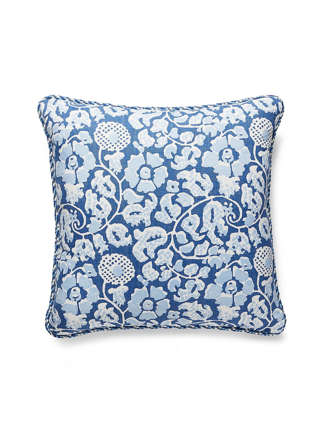 Grey Watkins Maiden Floral 22 X 22 - Denim Decorative Pillow
