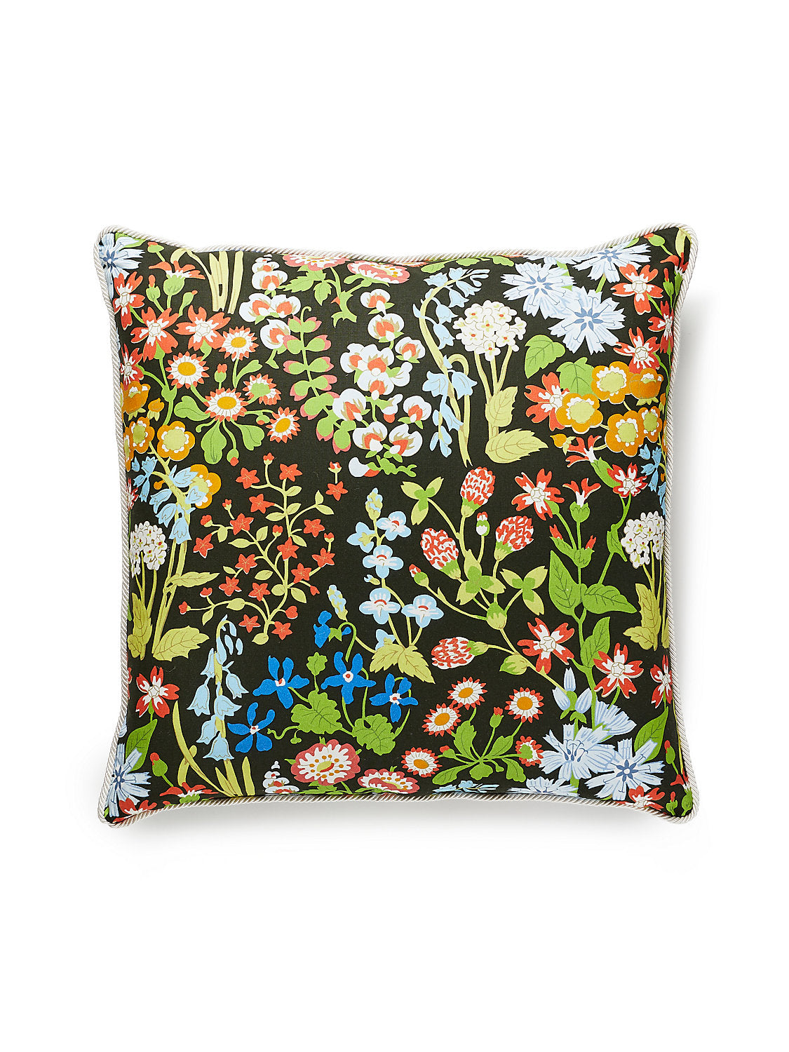 Grey Watkins Nymph Floral 22 X 22 - Black Multi Decorative Pillow