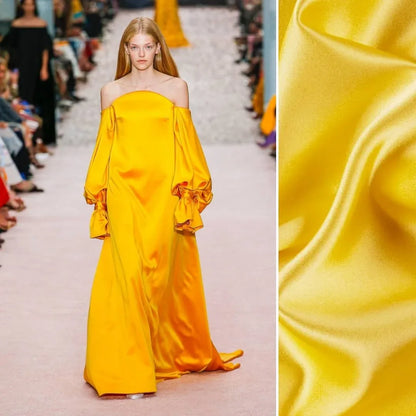 Clarence House Monceau 100% Silk Double-faced Duchess Satin Ivory &amp; Sky Blue