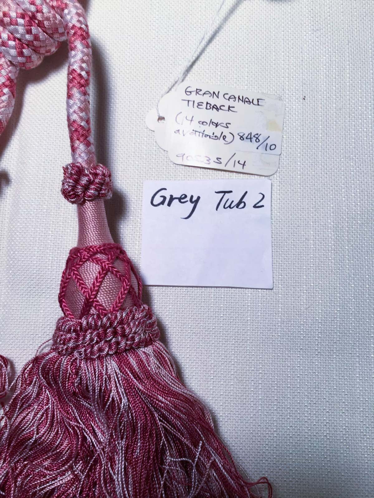 BRUNSCHWIL &amp; FILS Double Tassel Tieback App26" L Gran Canani Pink MSRP$300-600