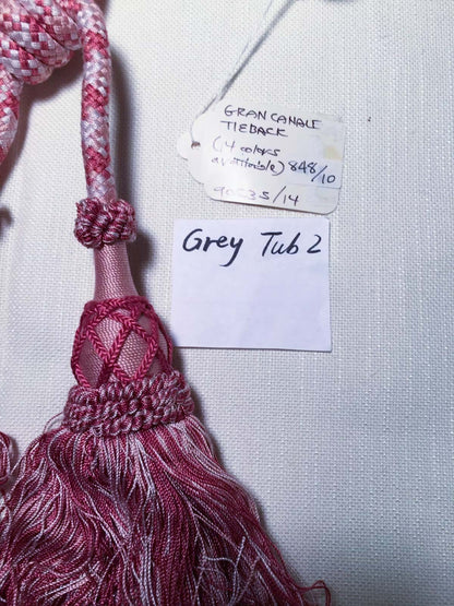 BRUNSCHWIL &amp; FILS Double Tassel Tieback App26" L Gran Canani Pink MSRP$300-600