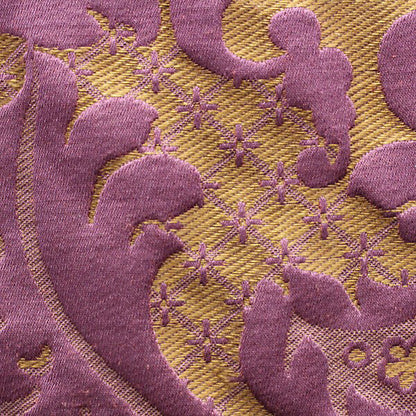 Scalamandre Louis Philippe Pourpre Purple Gold Damask Linen Silk MSRP USD1764/y