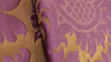 Scalamandre Louis Philippe Pourpre Purple Gold Damask Linen Silk MSRP USD1764/y