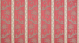 Scalamandre Lelievre Paris Lampas Sanary Rouge Red Lampas Viscose Stripe Chinoiserie Botanical MSRP USD1428/y