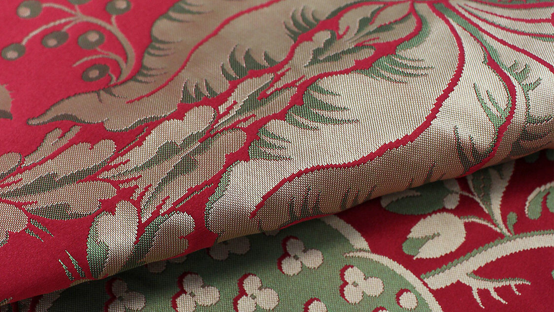 Special Order Scalamandre Tassinari &amp; Chatel Les Ananas 51" in Cramoisi Red Historical Silk Lampas Pineapple Neoclassical MSRP USD5616/repeat