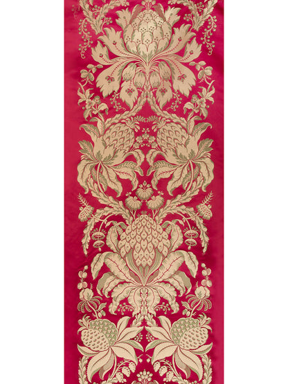 Special Order Scalamandre Tassinari &amp; Chatel Les Ananas 51" in Cramoisi Red Historical Silk Lampas Pineapple Neoclassical MSRP USD5616/repeat