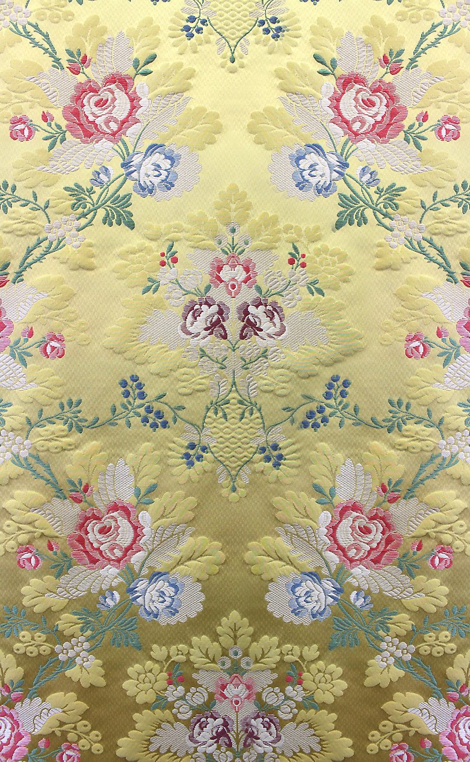 Special Order Scalamandre Tassinari &amp; Chatel St Cloud Jaune Yellow Floral Historic Silk MSRP USD3232/y