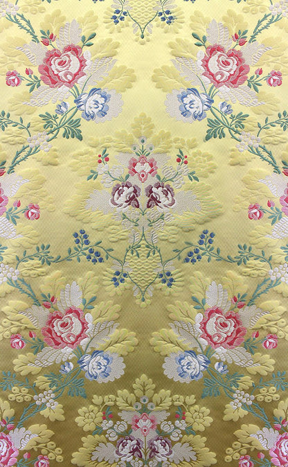 Special Order Scalamandre Tassinari &amp; Chatel St Cloud Jaune Yellow Floral Historic Silk MSRP USD3232/y