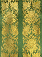 Special Order Scalamandre Tassinari &amp; Chatel Les Ananas 51" in Vert Green Gold Historical Silk Lampas Pineapple Neoclassical MSRP USD5616/repeat