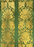Special Order Scalamandre Tassinari &amp; Chatel Les Ananas 51" in Vert Green Gold Historical Silk Lampas Pineapple Neoclassical MSRP USD5616/repeat