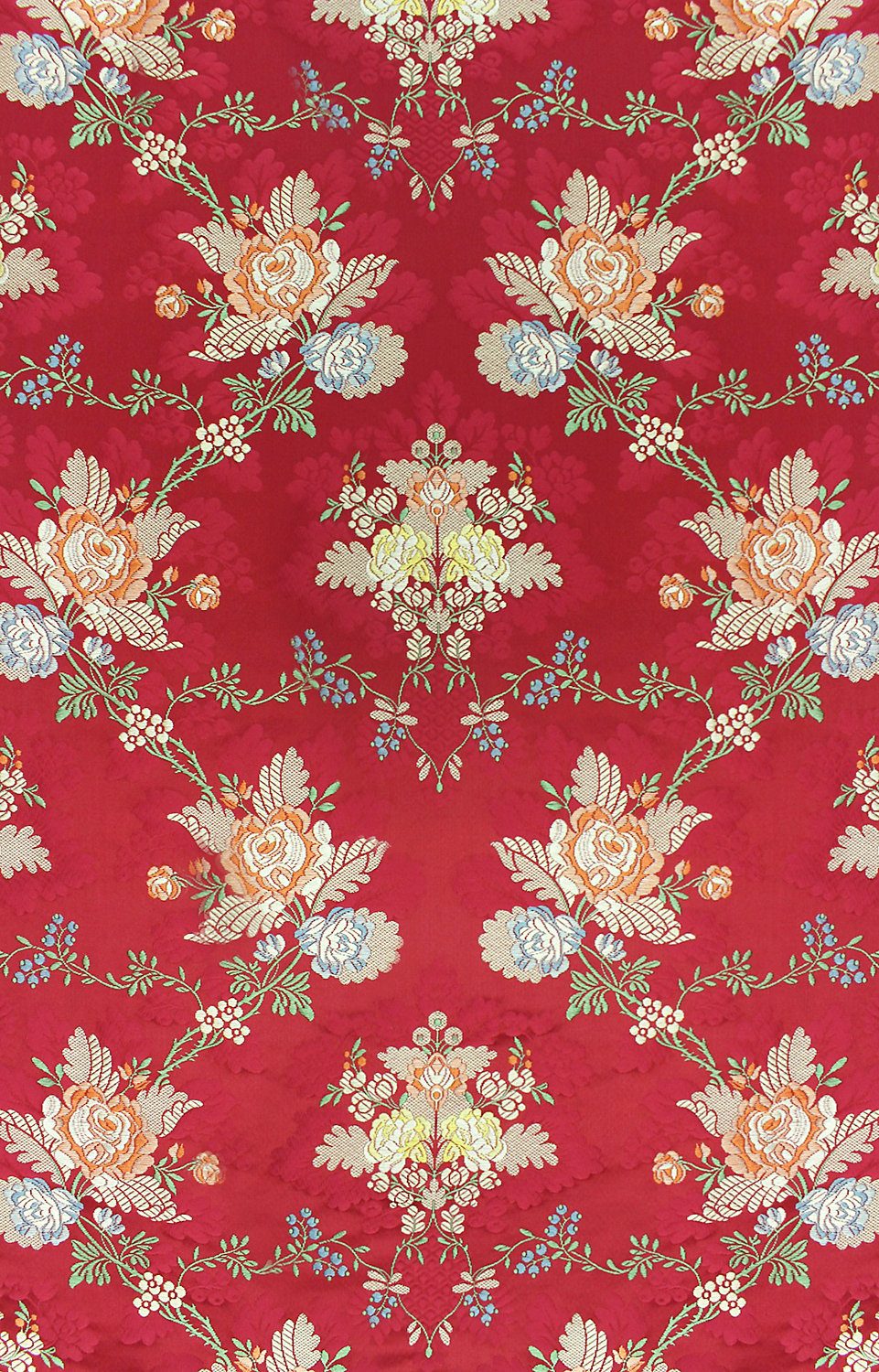 Special Order Scalamandre Tassinari &amp; Chatel St Cloud Rouge Red Floral Historic Silk MSRP USD3232/y