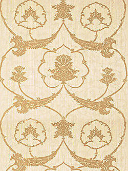 Special Order Scalamandre Lelievre Paris Brocatelle Florentine Creme Cream White Damask Historic Pomegranate MSRP USD 1224/y