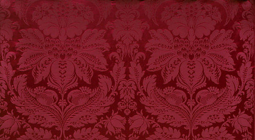 Special Order Scalamandre Lelievre Paris Orion Rubis Red Damask Historic Cotton Silk MSRP USD 1090/y