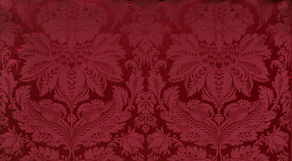 Special Order Scalamandre Lelievre Paris Orion Rubis Red Damask Historic Cotton Silk MSRP USD 1090/y