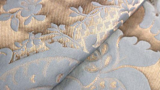 Scalamandre Louis Philippe Pourpre Purple Gold Damask Linen Silk MSRP USD1764/y