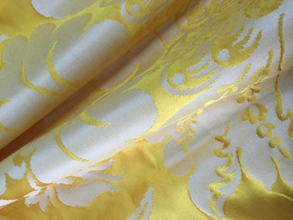 Special Order Scalamandre Lelievre Paris Orion Topaze Yellow Damask Historic Cotton Silk MSRP USD 1090/y