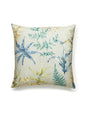 Scalamandre Wethersfield Fern 22 X 22 - Khaki Blue Decorative Pillow