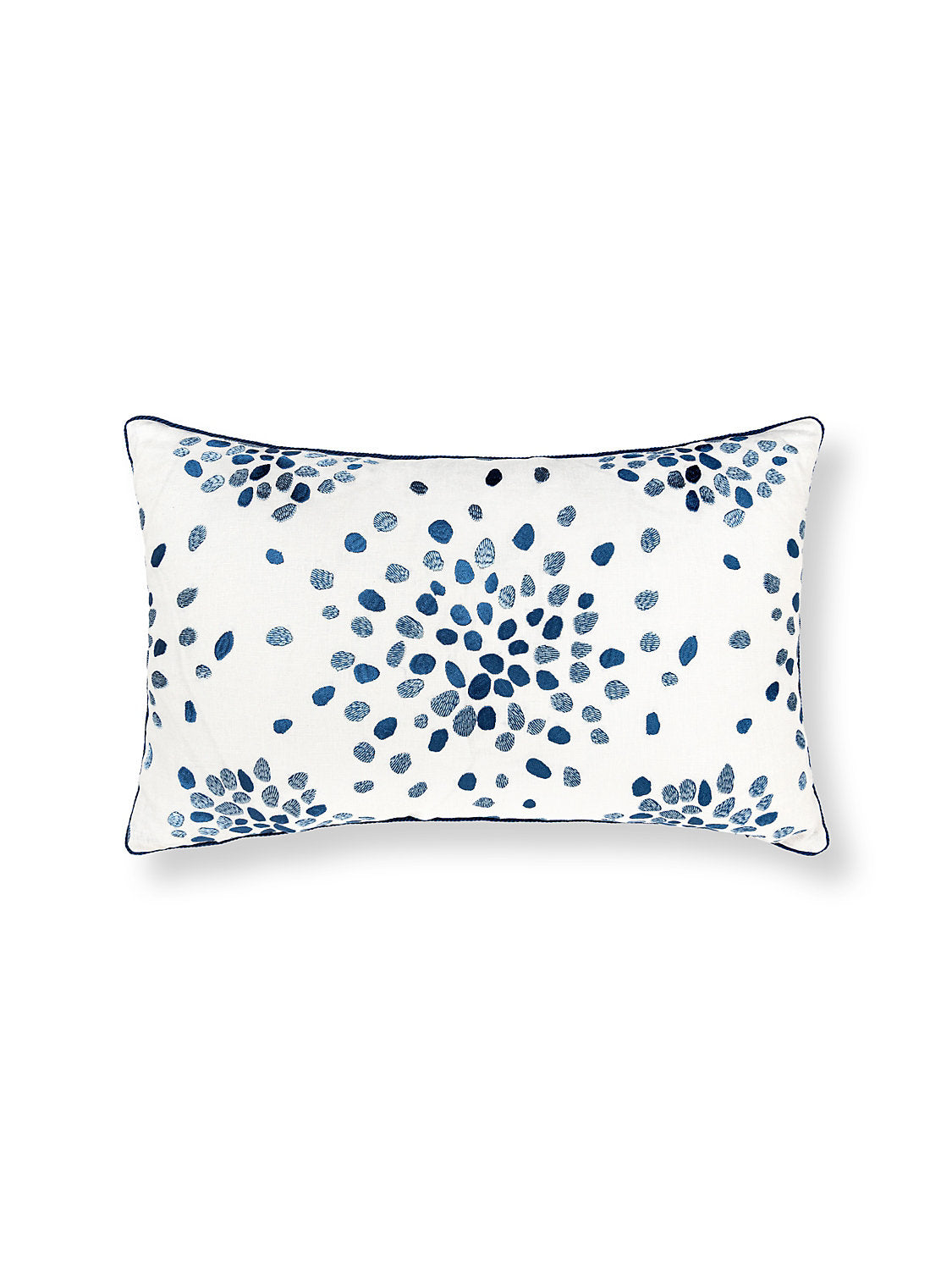 Hinson Firefly Embroidered 14 X 22 - Blue Decorative Pillow