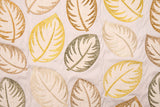 Special Order Scalamandre Palmer Yellow Applique And Embroidery Leaves Pattern Blue by Hinson MSRP USD 367/y