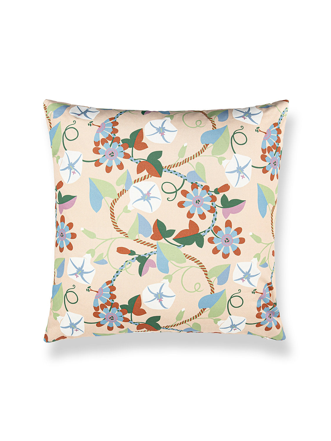 Scalamandre Morning Glory 22 X 22 - Peach Decorative Pillow