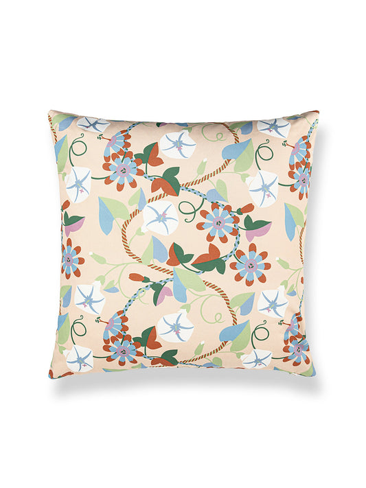 Scalamandre Morning Glory 22 X 22 - Peach Decorative Pillow