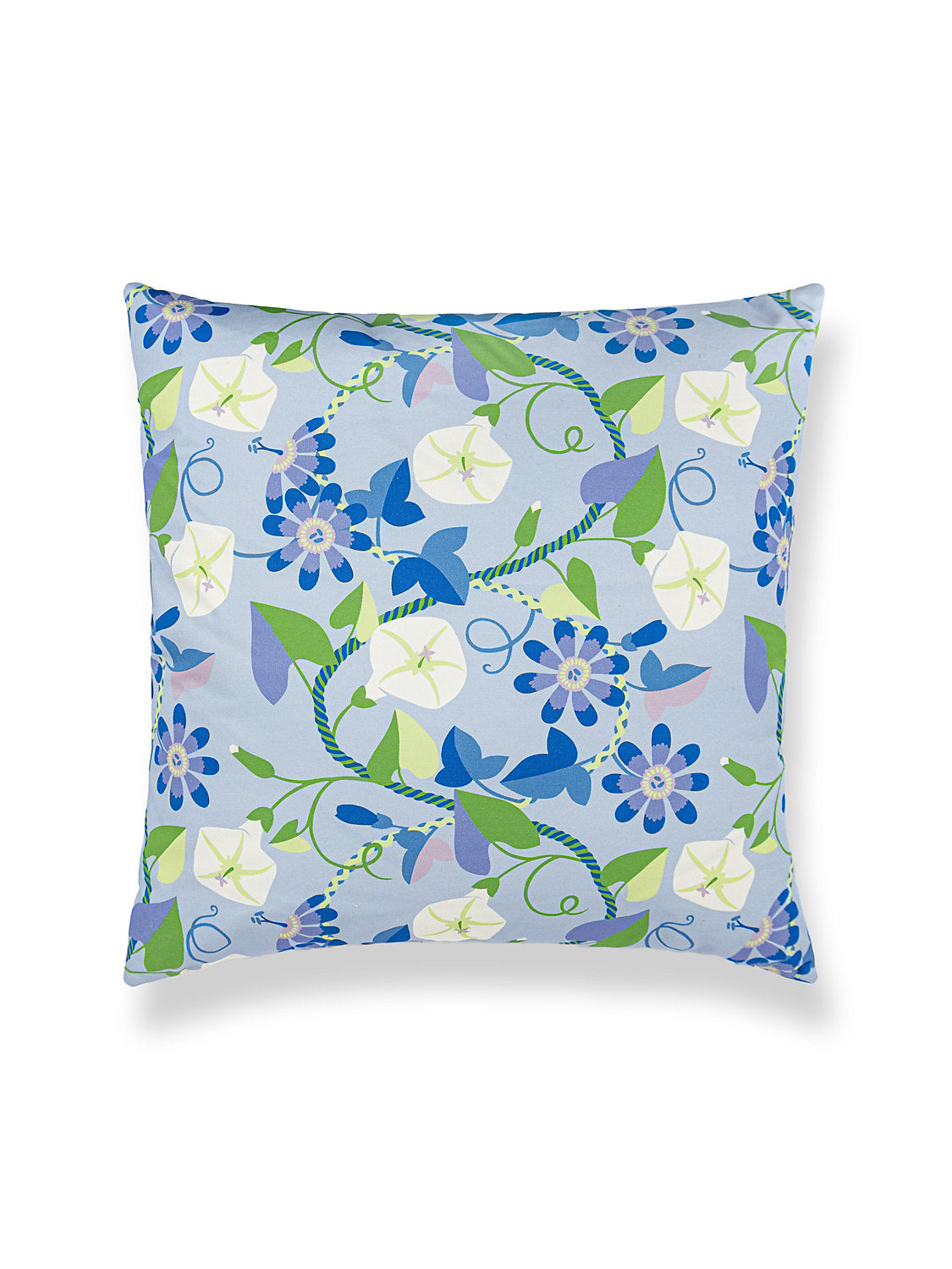 Scalamandre Morning Glory 22 X 22 - Cornflower Decorative Pillow