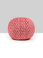 Scalamandre Petal Velvet 12 DIA - Red Decorative Pillow