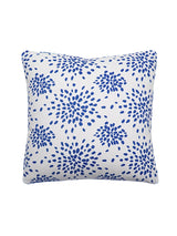 Hinson Fireworks 22 X 22 - Blue on White Decorative Pillow