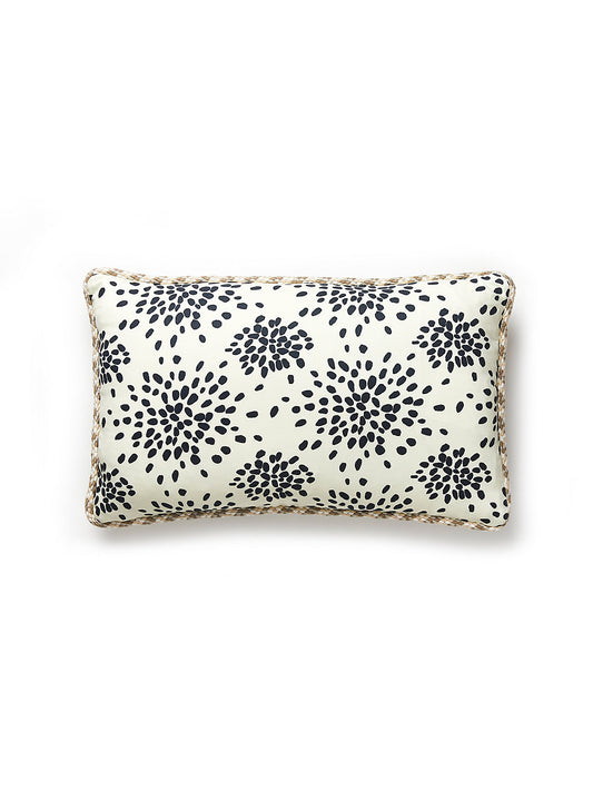 Hinson Fireworks 14 X 22 - Black on Off-White Decorative Pillow