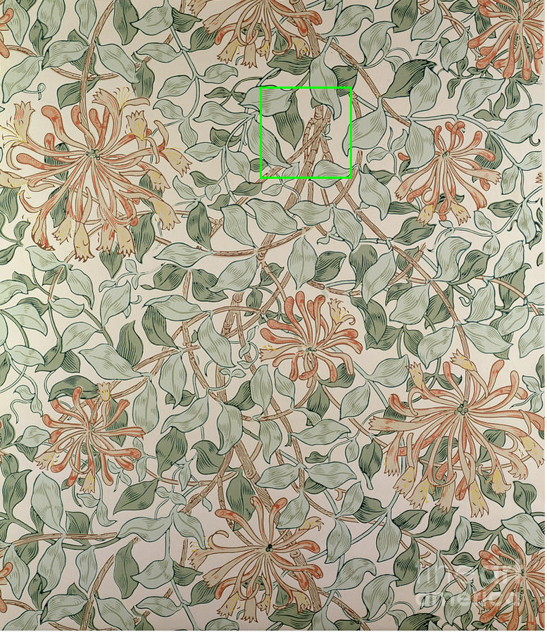4.81y Lee Jofa Gp&amp;j Baker Honeysuckle William Morris Garden Silk Embroidery Red Green