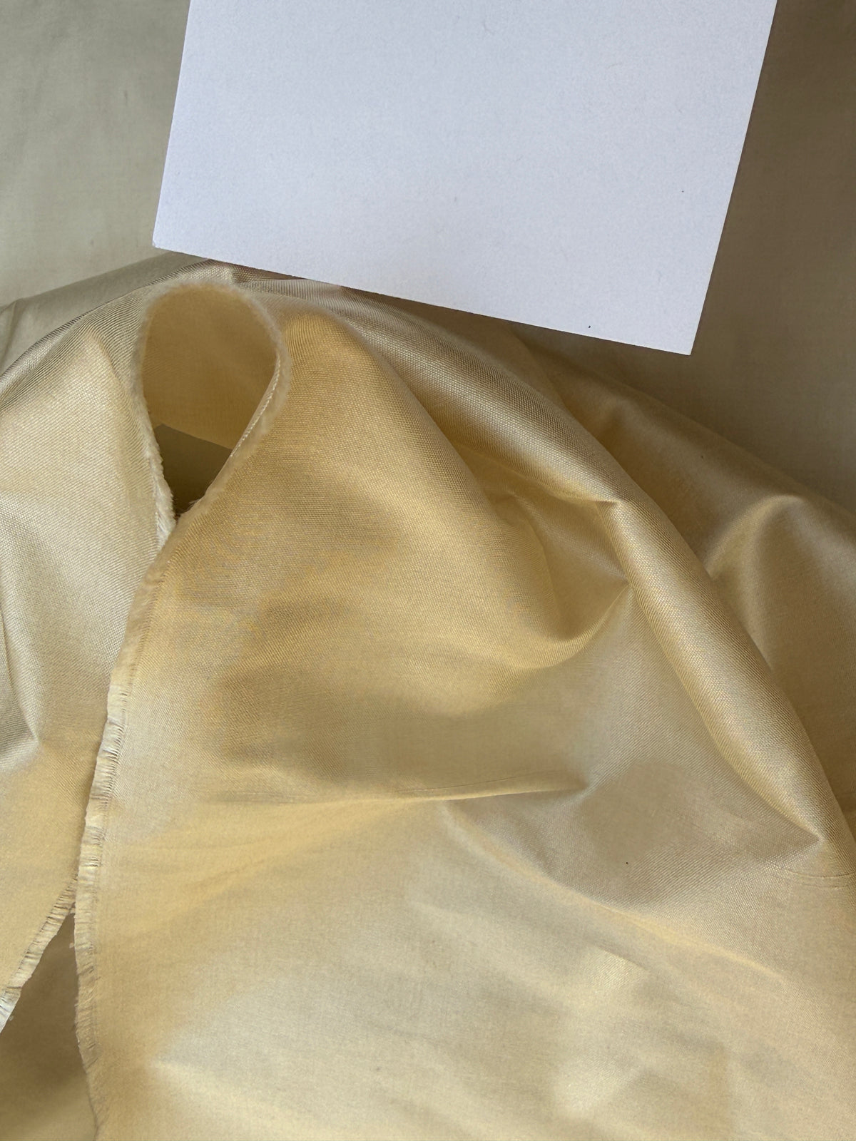 Candlelight In Vanilla Creme High Quality 100% Silk Taffeta