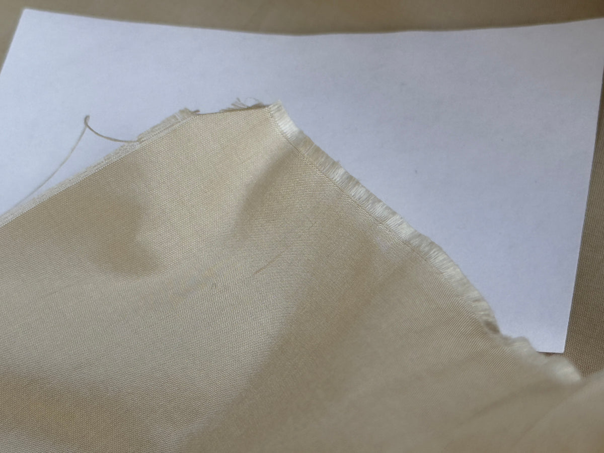 Candlelight In Vanilla Creme High Quality 100% Silk Taffeta