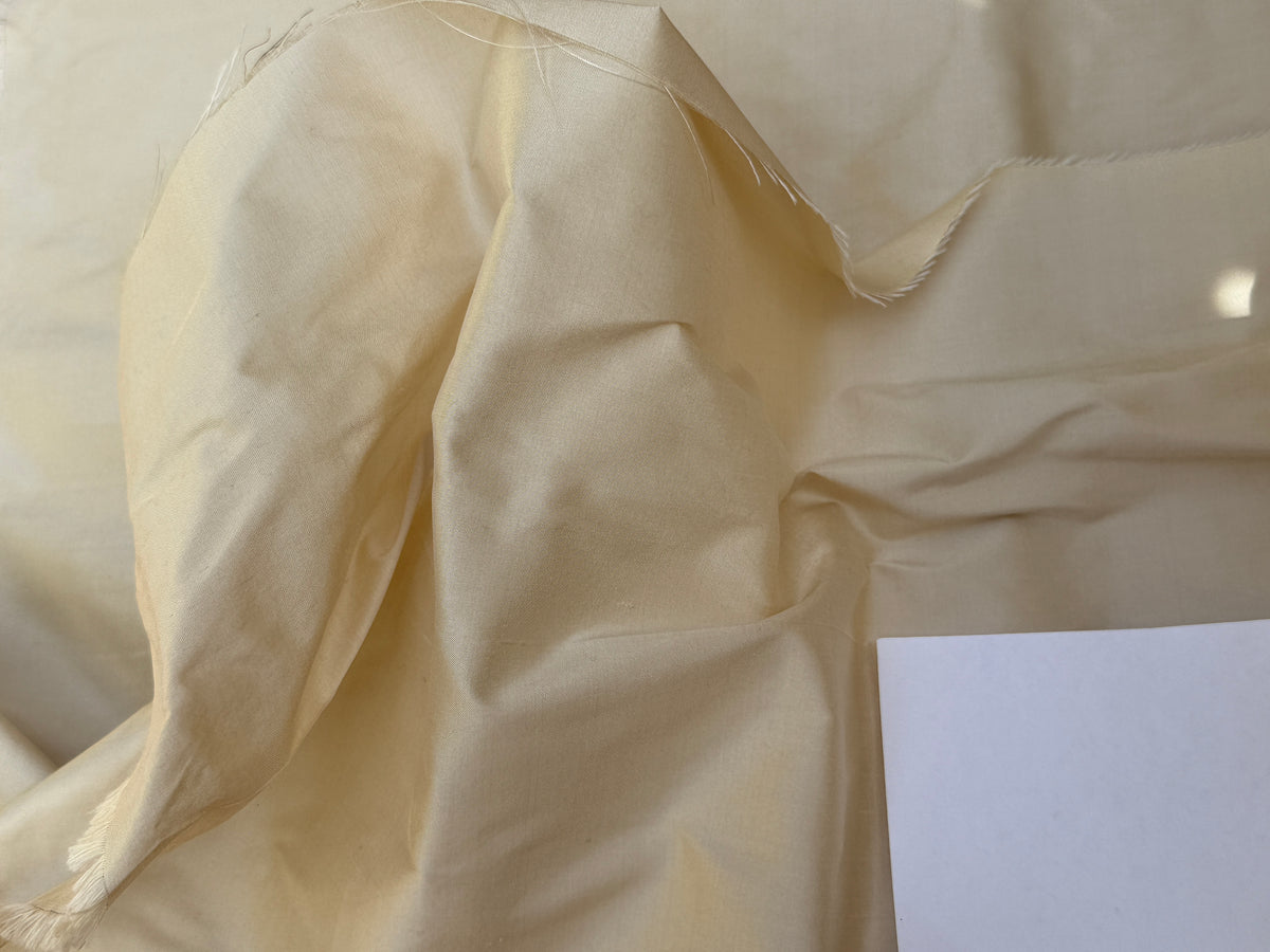 Candlelight In Vanilla Creme High Quality 100% Silk Taffeta